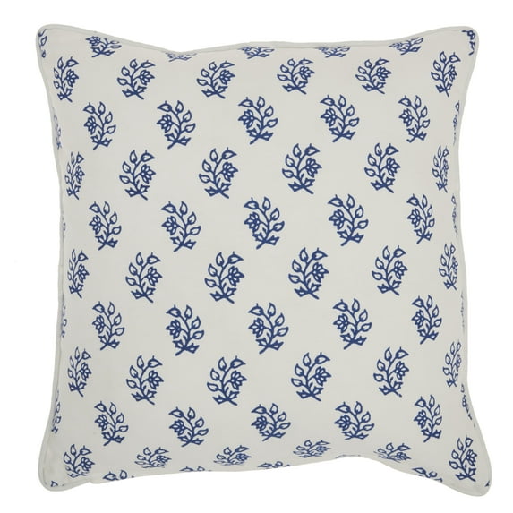 Nourison Life Styles Blue Decorative Throw Pillow , 18"X18"