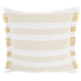 thumbnail image 1 of Nourison Life Styles Chambray Stripes Yellow Decorative Throw Pillow , 18"X18", 1 of 4
