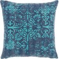 thumbnail image 1 of Nourison Life Styles Distress Damask Teal 22" x 22" Throw Pillow, 1 of 2