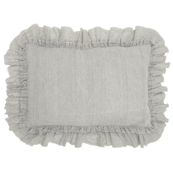 Nourison Life Styles Grey Decorative Throw Pillow , 16" x 24"