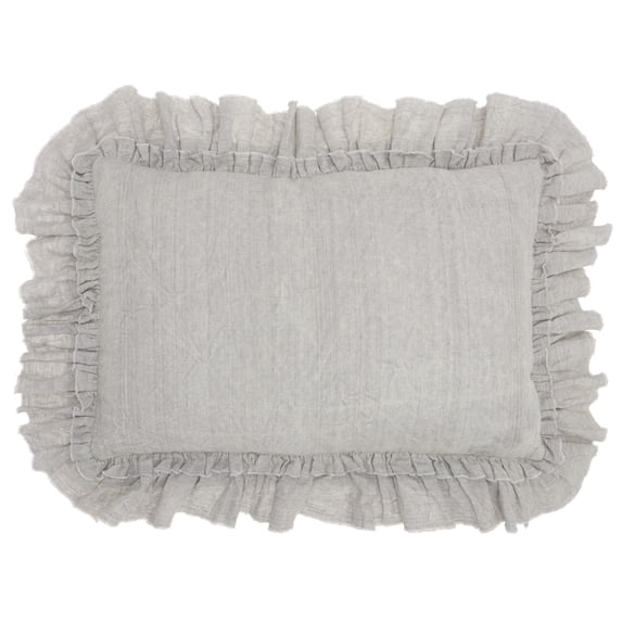 Nourison Life Styles Grey Decorative Throw Pillow , 16" x 24"