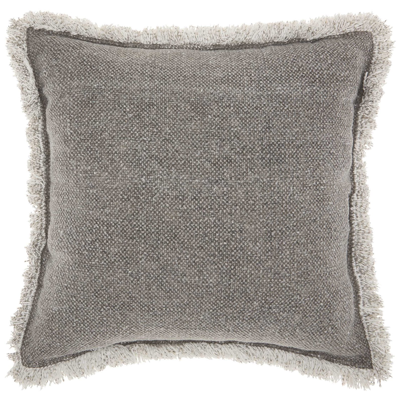 Nourison Life Styles Grey Decorative Throw Pillow , 20"X20" - Walmart.com