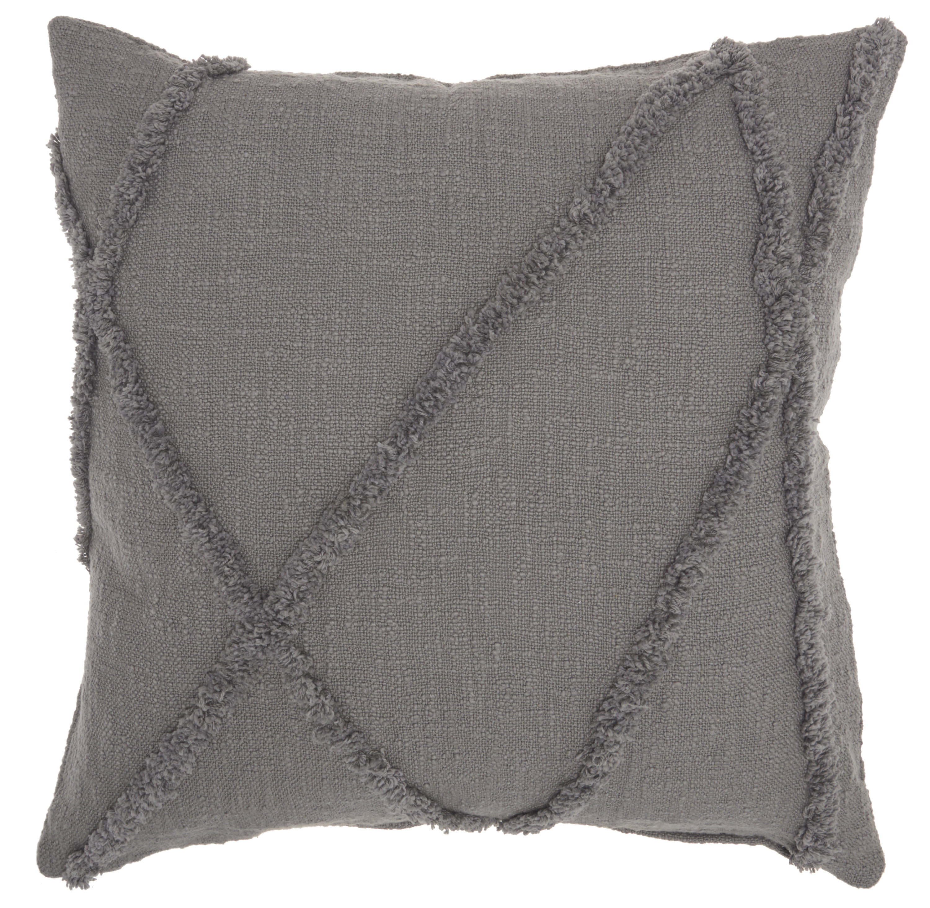 Nourison Life Styles Grey Decorative Throw Pillow , 24" X 24" - Walmart.com