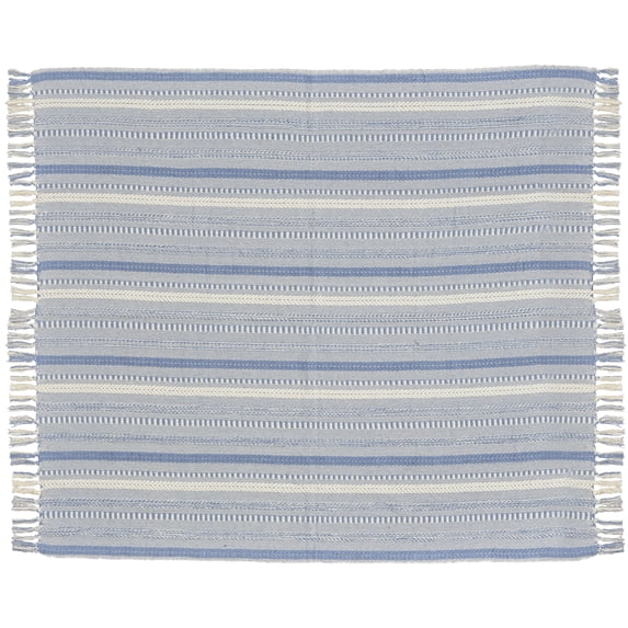 Nourison Life Styles Moroccan Stripes Ocean 50" x 60" Throw Blanket