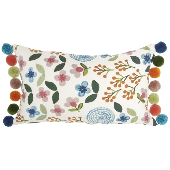 Nourison Life Styles Multicolor Decorative Throw Pillow , 12"X20"