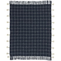 Nourison Life Styles Navy Decorative Throw Blanket , 50" X 60"