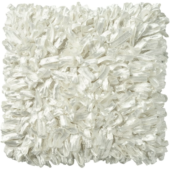 Nourison Life Styles Ribbon Loops White 20" x 20" Throw Pillow