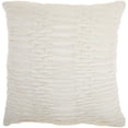thumbnail image 1 of Nourison Life Styles Ruched Velvet Cream 18" x 18" Throw Pillow, 1 of 2