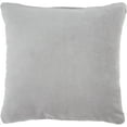 Nourison Life Styles Solid Velvet Grey Decorative Throw Pillow , 16" x ...
