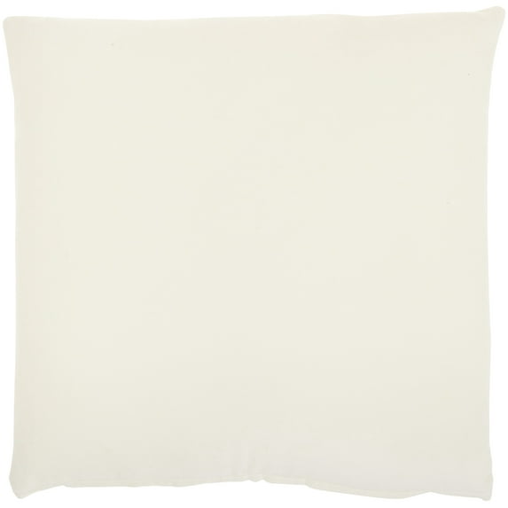 Nourison Life Styles Solid Velvet Ivory Decorative Throw Pillow , 16"X16"