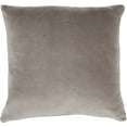 thumbnail image 1 of Nourison Life Styles Solid Velvet Taupe Decorative Throw Pillow , 16" x 16", 1 of 5