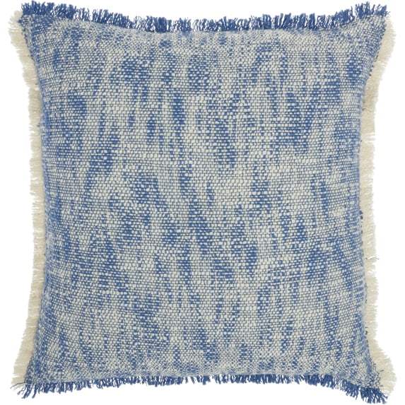 Nourison Life Styles Textured Blue Decorative Throw Pillow , 20"X20"