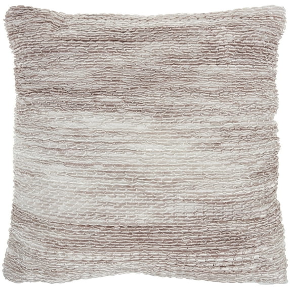 Nourison Life Styles Woven Ribbon Loops Blush Decorative Throw Pillow , 26"X26"
