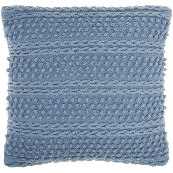 Nourison Life Styles Woven Stripes Ocean Decorative Throw Pillow , 18"X18"