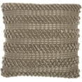 thumbnail image 1 of Nourison Life Styles Woven Stripes Silver Grey Decorative Throw Pillow , 17"X17", 1 of 5