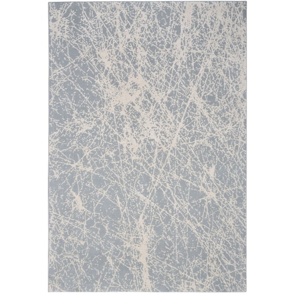 Nourison Lillian Abstract Indoor Area Rug Grey Cream 5'3" x 7'3"