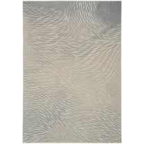 Nourison Lillian Feather Indoor Area Rug Ivory Grey 5'3" x 7'3"
