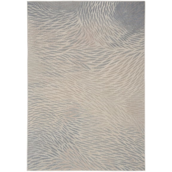 Nourison Lillian Feather Indoor Area Rug Ivory Grey 5'3" x 7'3"