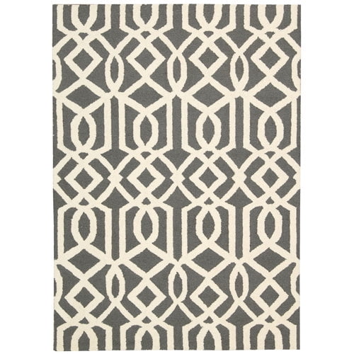 Nourison Linear Grey/Ivory Area Rug LIN05 5' x 7'