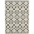thumbnail image 1 of Nourison Linear Grey/Ivory Area Rug, 1 of 11