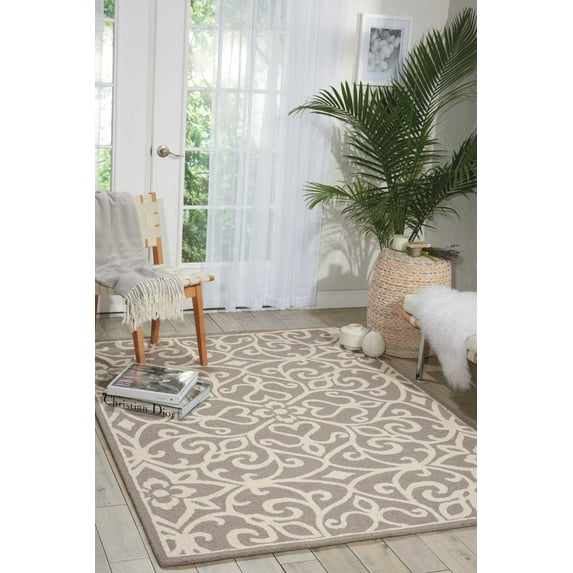 Nourison Linear Silver/Ivory Area Rug