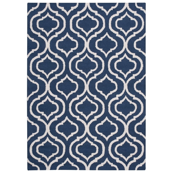 Nourison Linear Striking Dynamic Design Navy Area Rug