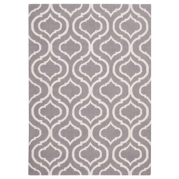 Nourison Linear Trellis Silver Area Rug