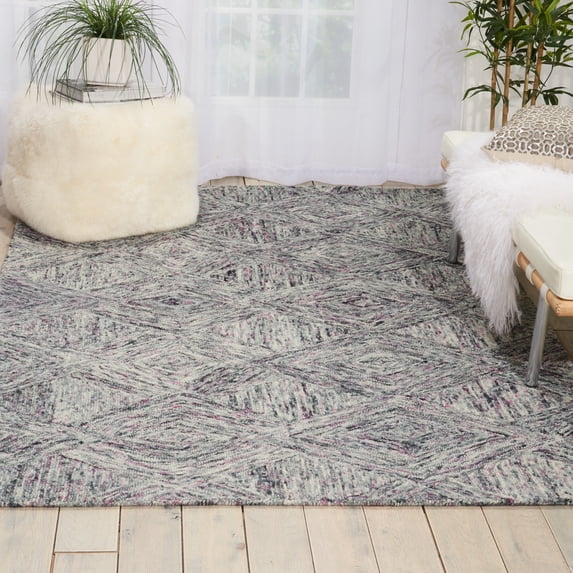 Nourison Linked 3'9" x 5'9" Heather Modern Indoor Rug