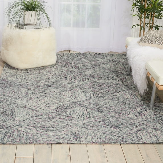 Nourison Linked 5' x 7'6" Heather Modern Indoor Rug