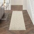 thumbnail image 1 of Nourison Linked Distressed Chevron Ivory/Grey 2'3" x 7'6" Area Rug, (8' Runner), 1 of 8