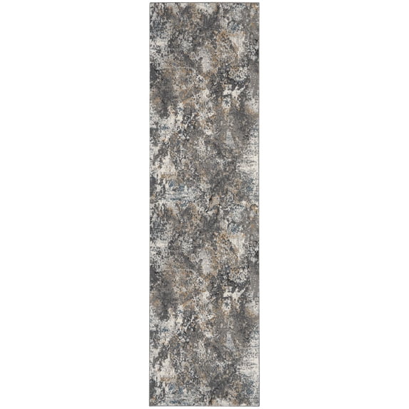 Nourison Ludlow LDW01 Indoor only Area Rug - Grey/Multi 2'2" x 7'6"