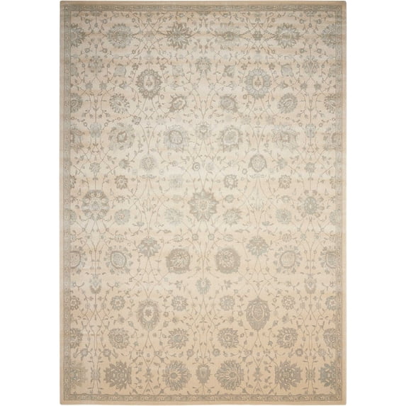 Nourison Luminance Cream Area Rug LUM06 3'5" x 5'5"