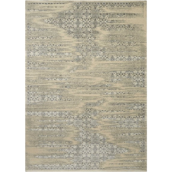 Nourison Luminance Bone Area Rug LUM09 3'5" x 5'5"