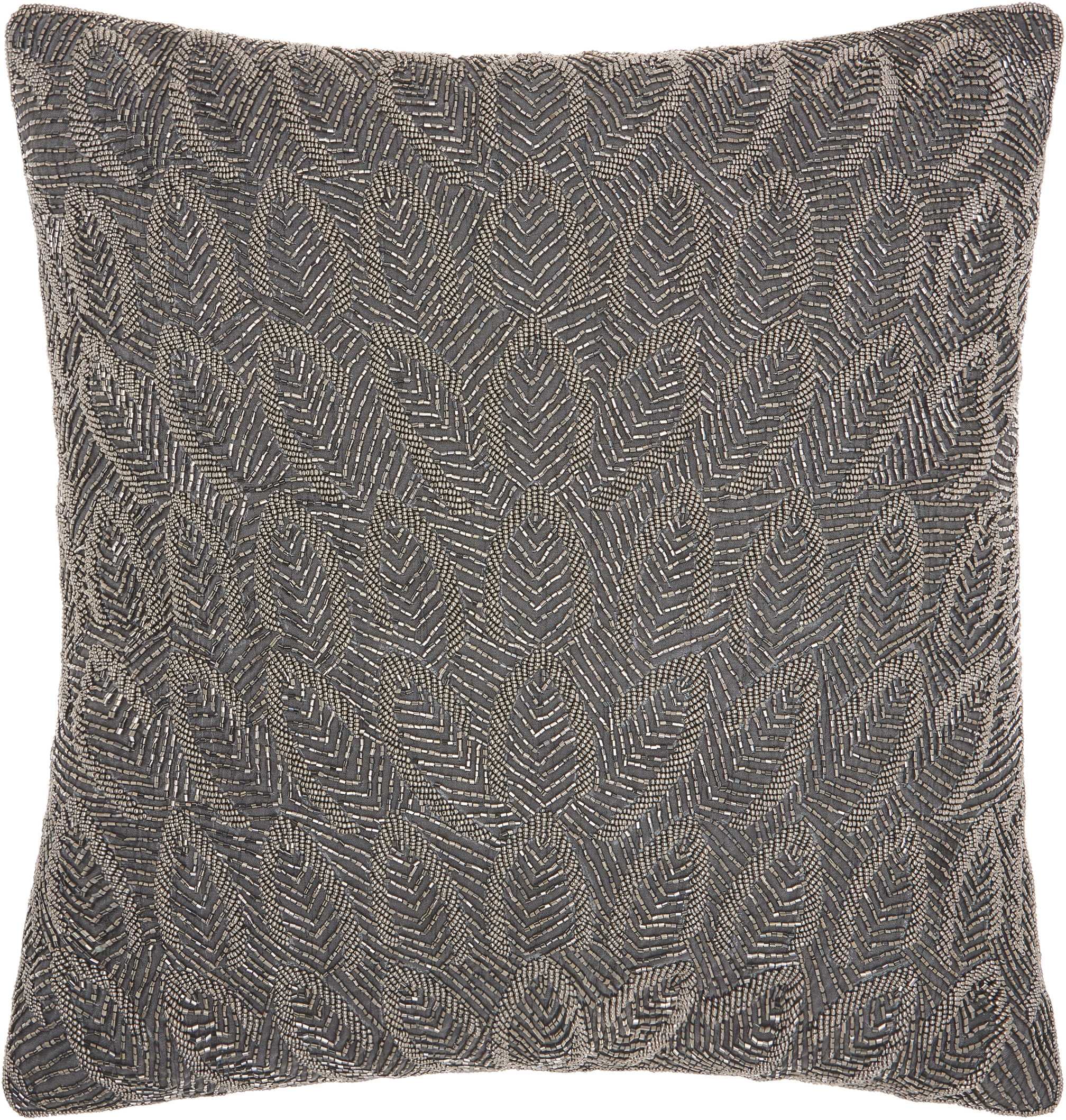 Pewter Embroidered Animal Print Square Kids Pillow