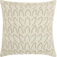 thumbnail image 1 of Nourison Luminecence Beaded Feathers Silver Throw Pillow, 1 of 4