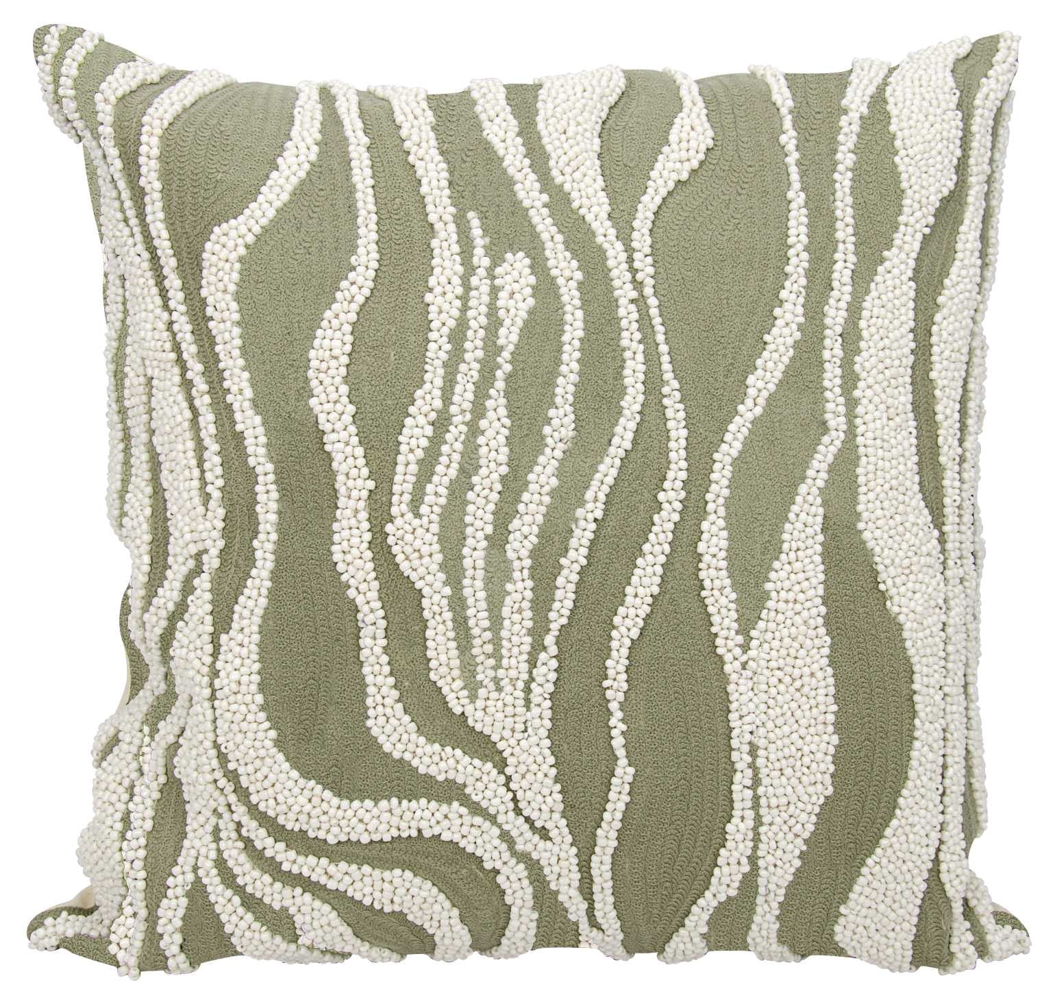 Nourison Luminecence Beaded Zebra Grey Throw Pillow