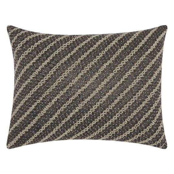 Nourison Luminecence Diagonal Chevron Pewter Throw Pillow