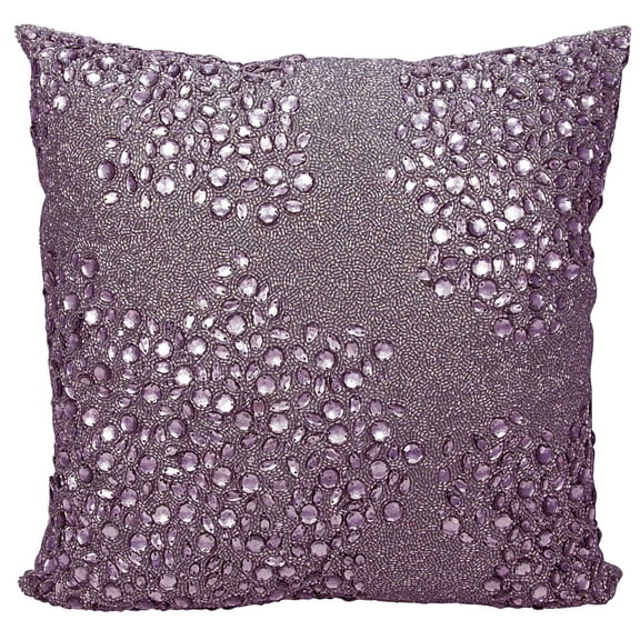 Nourison Luminecence Fully Beaded Lavender Throw Pillow