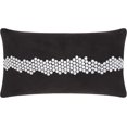 thumbnail image 1 of Nourison Luminecence Wavy Center Stones Black Throw Pillow, 1 of 4
