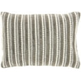 thumbnail image 1 of Nourison Luminescence Beaded Vert Stripes Pewter 10" x 14" Throw Pillow, 1 of 5