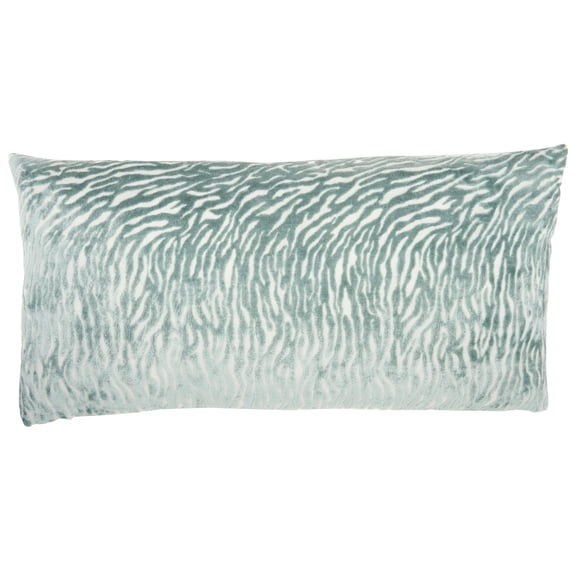 Nourison Luminescence Celadon Decorative Throw Pillow , 12'X 24'