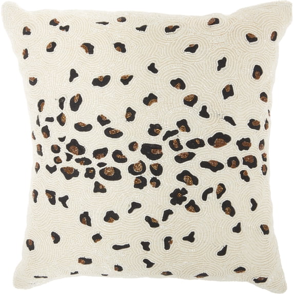 Nourison Luminescence Ivory Decorative Throw Pillow , 20" x 20"