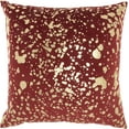 thumbnail image 1 of Nourison Luminescence Metallic Splash Deep Red Decorative Throw Pillow , 18" x 18", 1 of 5