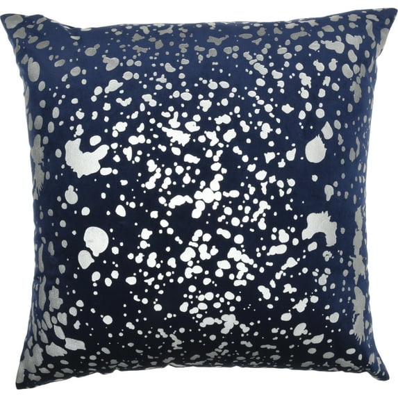 Nourison Luminescence Navy Decorative Throw Pillow , 18" x 18"