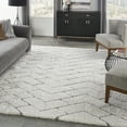 thumbnail image 1 of Nourison Luxurious Shag 7'10" x 9'10" Ivory/Grey Modern & Contemporary Indoor Rug, 1 of 8