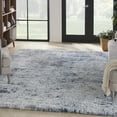 thumbnail image 1 of Nourison Luxurious Shag Abstract Modern Light Blue 6'7" x 9'2" Area Rug, Plush, Bedroom, Kitchen, Living Room, (6' x 9'), 1 of 8