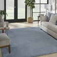 thumbnail image 1 of Nourison Luxurious Shag Light Blue 7'10" x 9'10" Area Rug, Solid, Plush, Bed Room, Living Room, Dining Room, Kitchen, Easy Cleaning, Non Shedding,, 1 of 8
