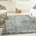 thumbnail image 1 of Nourison Luxurious Shag Modern Contemporary Grey 5'3" x 7'3" Area Rug, (5' x 7'), 1 of 9