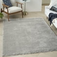 thumbnail image 1 of Nourison Luxurious Shag Silver 5'3" x 7'3" Area Rug, Solid, Plush, Bed Room, Living Room, Dining Room, Kitchen, Easy Cleaning, Non Shedding,, 1 of 9