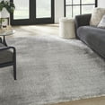thumbnail image 1 of Nourison Luxurious Shag Silver 6'7" x 9'2" Area Rug, Solid, Plush, Bed Room, Living Room, Dining Room, Kitchen, Easy Cleaning, Non Shedding, 1 of 9